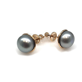 Серьги Прима Эксклюзив - Золото 585, Жемчуг культивированный (арт. 290-1-046)