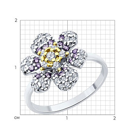 Кольцо SOKOLOV - Серебро 925, Фианит (арт. 94014081)