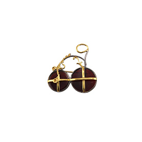 Брошь Янтарная волна - Серебро 925, Янтарь (арт. 825032к)