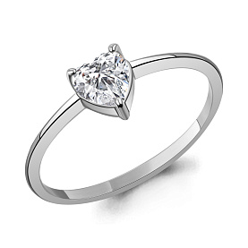 Кольцо Аквамарин - Серебро 925, Фианит (арт. 600303.5)