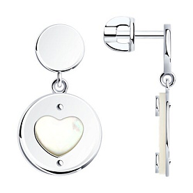 Серьги SOKOLOV - Серебро 925, Синтетический перламутр (арт. 83020287)