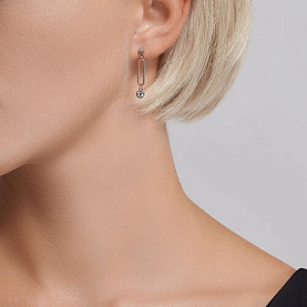 Серьги SOKOLOV - Серебро 925, Фианит (арт. 94026040)