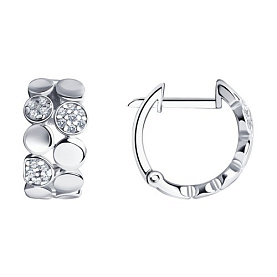 Серьги SOKOLOV - Серебро 925, Фианит (арт. 94020206)