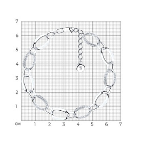 Браслет SOKOLOV - Серебро 925, Фианит (арт. 94050009)