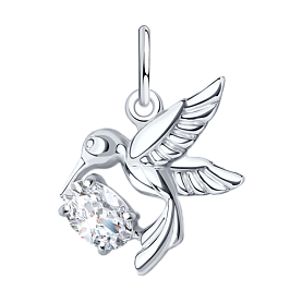 Подвеска SOKOLOV - Серебро 925, Фианит (арт. 94032068)