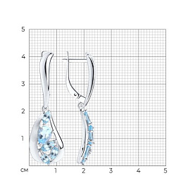 Серьги SOKOLOV - Серебро 925, Топаз (арт. 92022334)