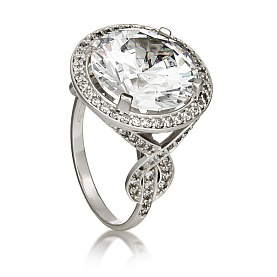 Кольцо Галатея - Серебро 925, Фианит (арт. 2736.1)