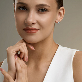 Серьги SOKOLOV - Серебро 925, Фианит (арт. 94027364)