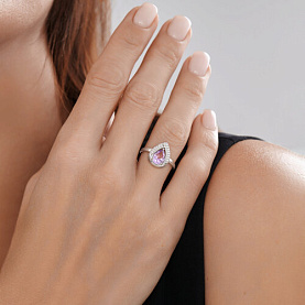 Кольцо SOKOLOV - Серебро 925, Аметист, Фианит (арт. 92014623)