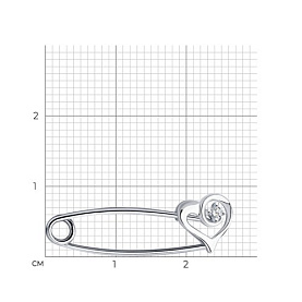 Булавка SOKOLOV - Серебро 925, Фианит (арт. 94040119)