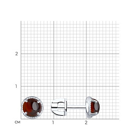 Серьги SOKOLOV - Серебро 925, Гранат (арт. 92022561)