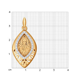 Подвеска SOKOLOV - Золото 585, Фианит (арт. 104100)