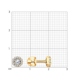 Серьги SOKOLOV - Серебро 925, Фианит (арт. 93021159)