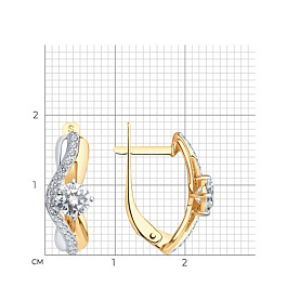 Серьги SOKOLOV - Золото 375, Фианит (арт. 027122-4)