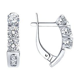 Серьги SOKOLOV - Серебро 925, Фианит (арт. 94022979)