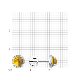 Серьги SOKOLOV - Серебро 925, Цитрин (арт. 92025262)