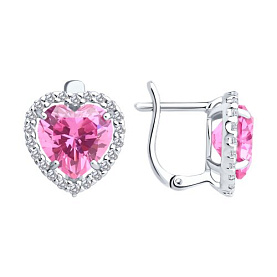 Серьги SOKOLOV - Серебро 925, Фианит (арт. 94027063)