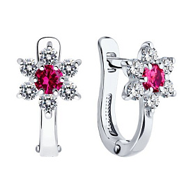 Серьги SOKOLOV - Серебро 925, Swarovski , Фианит (арт. 94026472)