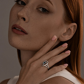 Кольцо SOKOLOV - Серебро 925, Топаз лондон (арт. 92011986)