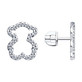 Серьги SOKOLOV - Серебро 925, Фианит (арт. 94027199)