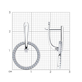 Серьги SOKOLOV - Серебро 925, Фианит (арт. 94025875)