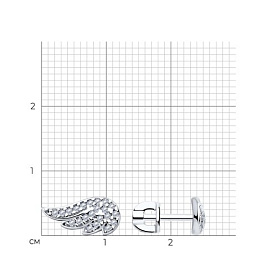 Серьги SOKOLOV - Серебро 925, Фианит (арт. 94025727)