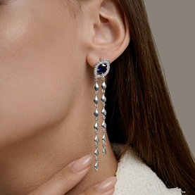 Серьги SOKOLOV - Серебро 925, Фианит (арт. 94027501)
