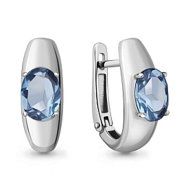 Серьги Аквамарин - Серебро 925, Топаз (арт. 45020805.5)