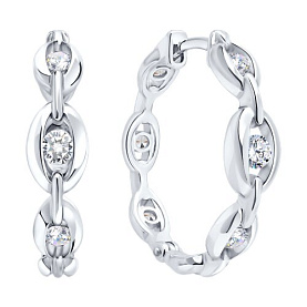 Серьги SOKOLOV - Серебро 925, Фианит (арт. 94027343)