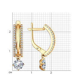 Серьги SOKOLOV - Серебро 925, Фианит (арт. 93022231)
