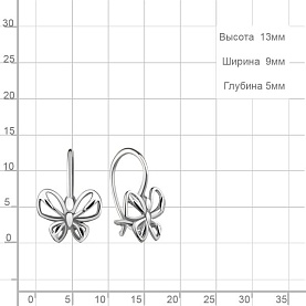 Серьги Аквамарин - Серебро 925 (арт. 30906.5)