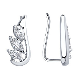 Серьги SOKOLOV - Серебро 925, Фианит (арт. 94026579)