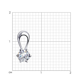 Подвеска SOKOLOV - Серебро 925, Фианит (арт. 94032831)