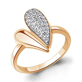 Кольцо Аквамарин - Серебро 925, Фианит (арт. 600626А.6)