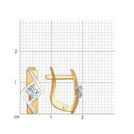 Серьги SOKOLOV - Золото 375, Фианит (арт. 027312-4)