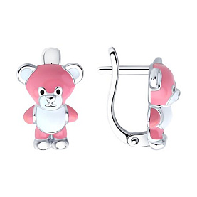 Серьги Diamant - Серебро 925, Эмаль (арт. 94-120-02225-1)