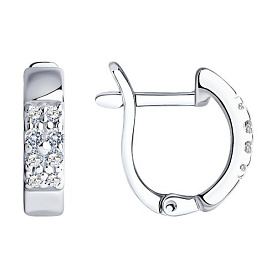 Серьги SOKOLOV - Серебро 925, Фианит (арт. 94021912)