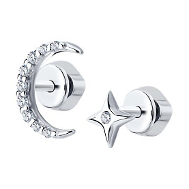 Серьги SOKOLOV - Серебро 925, Фианит (арт. 94025747)
