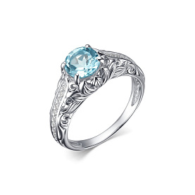 Кольцо Дар - Серебро 925, Топаз, Фианит (арт. К-4119рс40200)