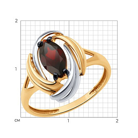Кольцо Diamant - Золото 585, Гранат (арт. 51-310-02475-2)