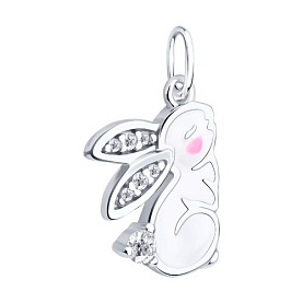 Подвеска Diamant - Серебро 925, Фианит, Эмаль (арт. 94-130-02223-1)