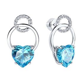 Серьги SOKOLOV - Серебро 925, Фианит (арт. 94026814)