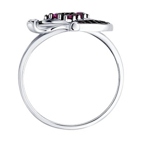 Кольцо SOKOLOV - Серебро 925, Синтетический рубин (арт. 94014173)