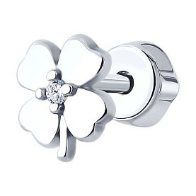 Серьга SOKOLOV - Серебро 925, Фианит (арт. 94170256)