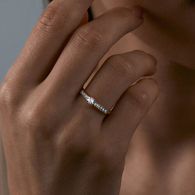 Кольцо SOKOLOV - Золото 375, Фианит (арт. 31-110-00299-1)