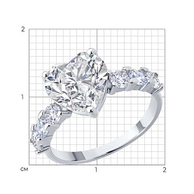 Кольцо SOKOLOV - Серебро 925, Фианит (арт. 94014408)