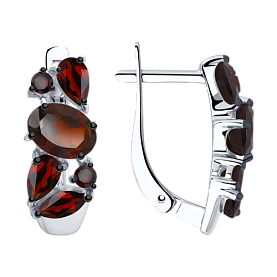 Серьги SOKOLOV - Серебро 925, Гранат (арт. 92022016)