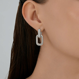 Серьги SOKOLOV - Серебро 925, Фианит (арт. 94027016)