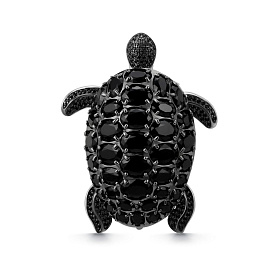 Брошь Дар - Серебро 925, Фианит, Шпинель (арт. Бш-2303чрс416216)