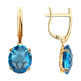 Серьги SOKOLOV - Золото 585, Топаз (арт. 728932)